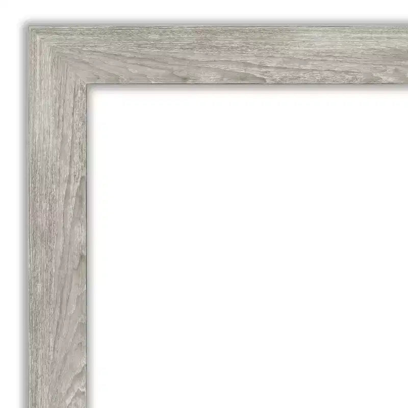 Specchio da parete rettangolare Dove Graywash con cornice in legno, 46" x 36", per 1 persona, da appendere alla parete