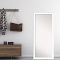 Specchio da parete/terra a figura intera incorniciato a cuneo bianco 28" x 64"