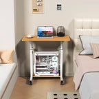 Scrivania mobile regolabile in altezza con ruote, 80×40 cm, per 1 adulto