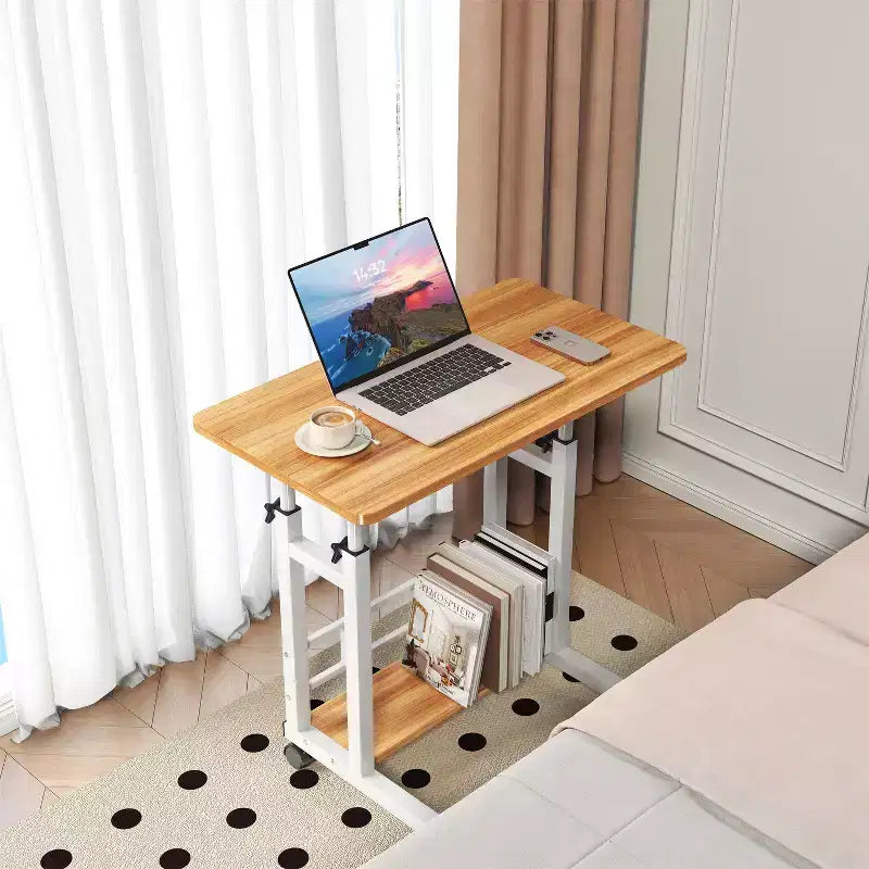 Scrivania mobile regolabile in altezza con ruote, 80×40 cm, per 1 adulto