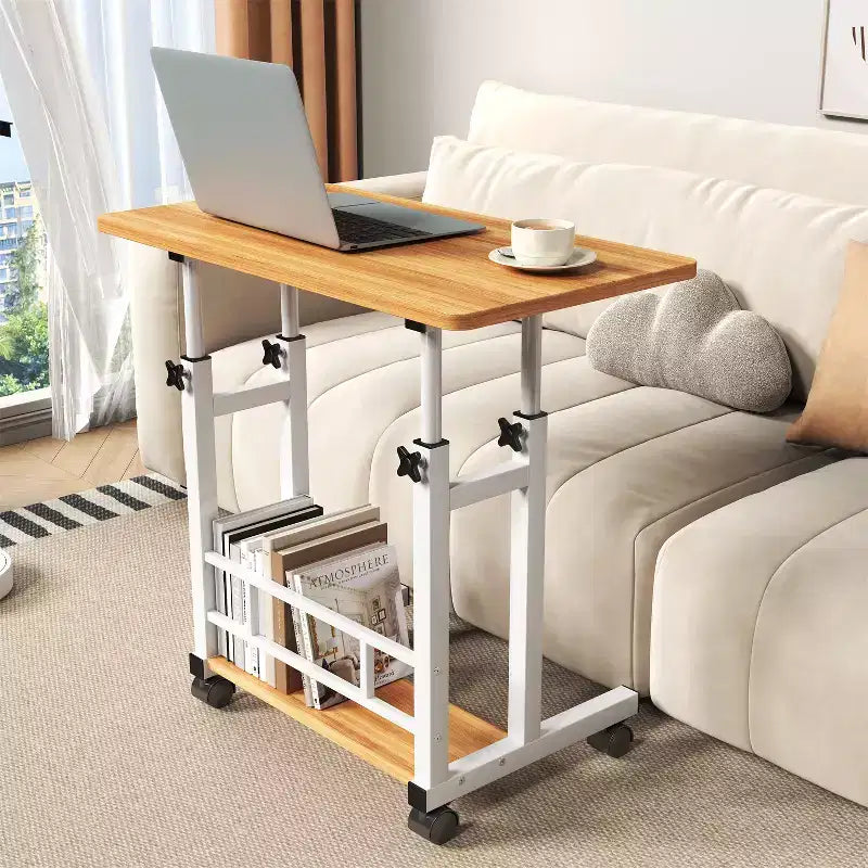 Scrivania mobile regolabile in altezza con ruote, 80×40 cm, per 1 adulto