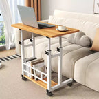 Scrivania mobile regolabile in altezza con ruote, 80×40 cm, per 1 adulto