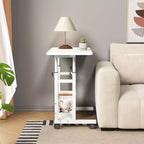 Scrivania mobile regolabile in altezza con ruote, 80×40 cm, per 1 adulto