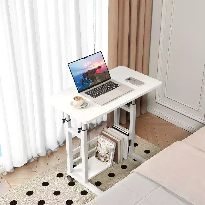 Scrivania mobile regolabile in altezza con ruote, 80×40 cm, per 1 adulto