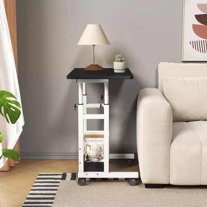 Scrivania mobile regolabile in altezza con ruote, 80×40 cm, per 1 adulto