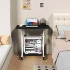 Scrivania mobile regolabile in altezza con ruote, 80×40 cm, per 1 adulto