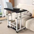 Scrivania mobile regolabile in altezza con ruote, 80×40 cm, per 1 adulto