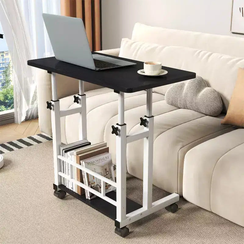 Scrivania mobile regolabile in altezza con ruote, 80×40 cm, per 1 adulto