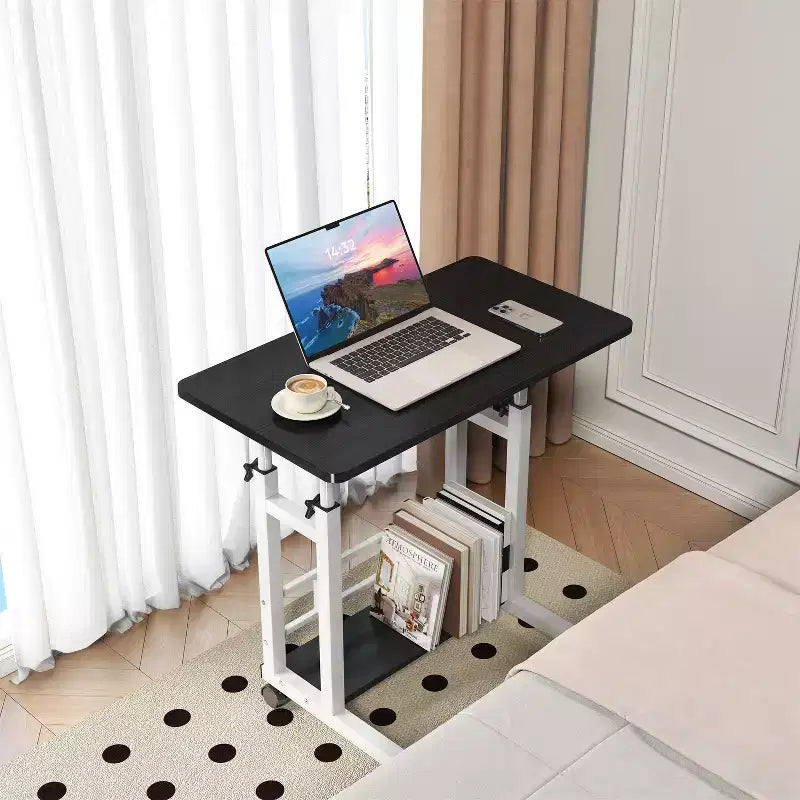 Scrivania mobile regolabile in altezza con ruote, 80×40 cm, per 1 adulto