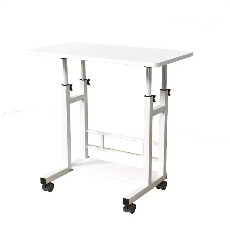 Scrivania mobile regolabile in altezza con ruote, 80×40 cm, per 1 adulto