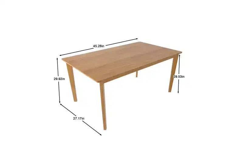 Tavolo da pranzo rettangolare con struttura in legno, 4–6 posti (Marrone/Naturale)