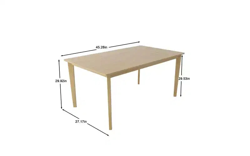 Tavolo da pranzo rettangolare con struttura in legno, 4–6 posti (Marrone/Naturale)