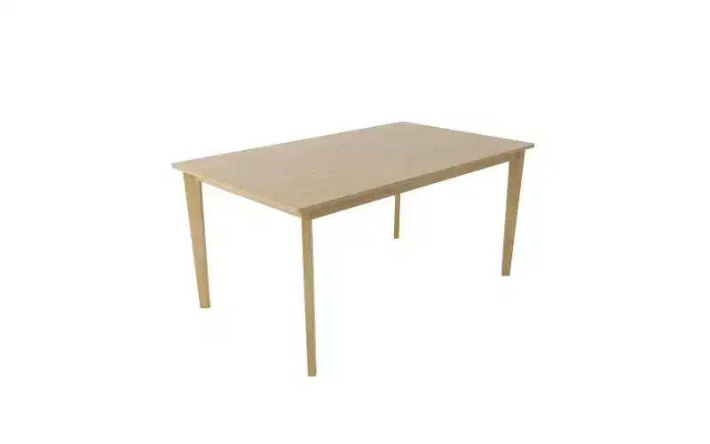 Tavolo da pranzo rettangolare con struttura in legno, 4–6 posti (Marrone/Naturale)