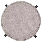 Tavolino rotondo d'accento nero e grigio per 1