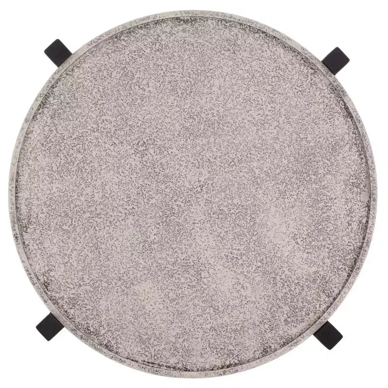 Tavolino rotondo d'accento nero e grigio per 1