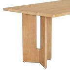 Tavolo da pranzo rettangolare da 152 cm stile rustico con gambe intagliate, effetto legno lavato grigio/naturale, 6 posti