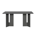 Tavolo da pranzo rettangolare da 152 cm stile rustico con gambe intagliate, effetto legno lavato grigio/naturale, 6 posti