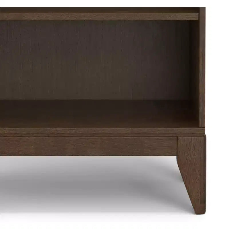 Libreria a 5 Ripiani Marrone Noce Scuro in Stile Mid-Century Moderno, 61 cm, per Adulti