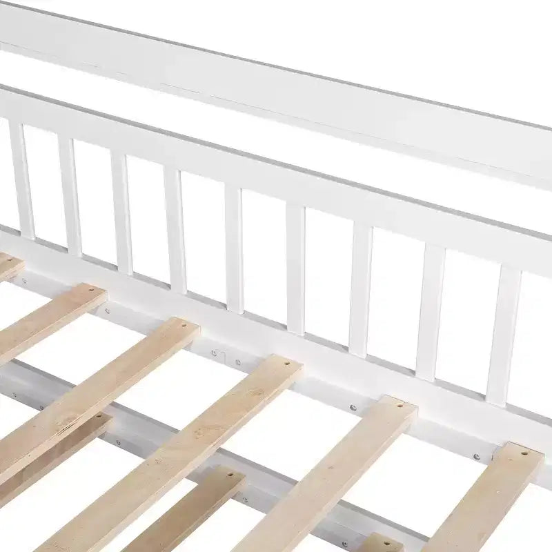 Struttura Letto a Casetta per Bambini con Letto Estraibile, Una Piazza e Mezza/Matrimoniale, 1-2 Bambini