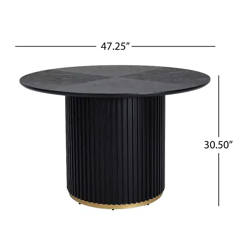 Moderno Set da Pranzo Rotondo da 5 Pezzi con Poltrone Imbottite, 4 Posti