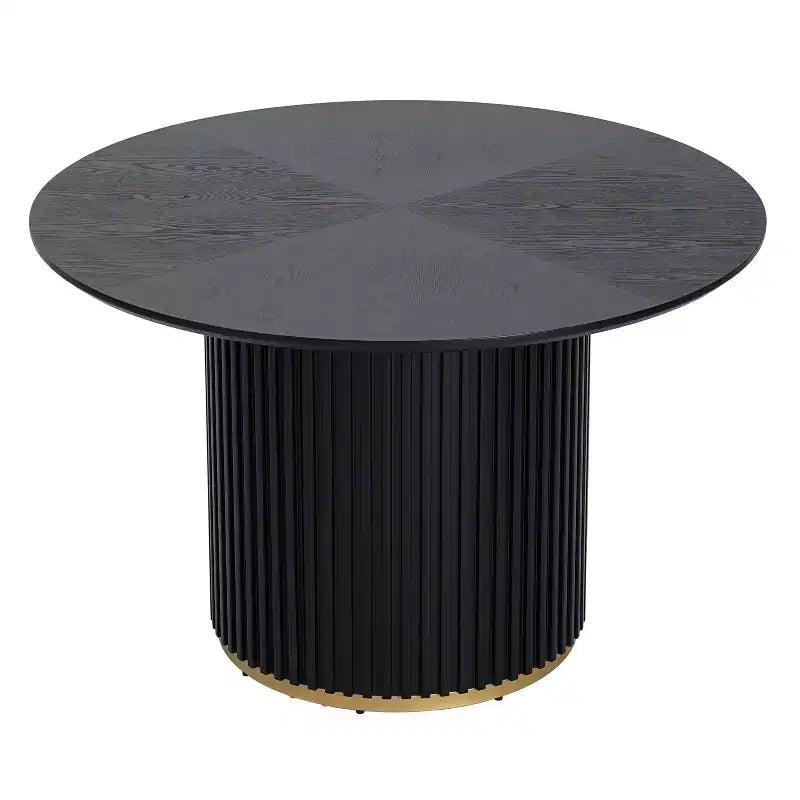 Moderno Set da Pranzo Rotondo da 5 Pezzi con Poltrone Imbottite, 4 Posti