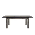 Set da pranzo allungabile quadrato in rovere grigio, 5 pezzi, per 4-6 persone