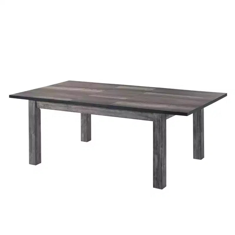 Set da pranzo allungabile quadrato in rovere grigio, 5 pezzi, per 4-6 persone