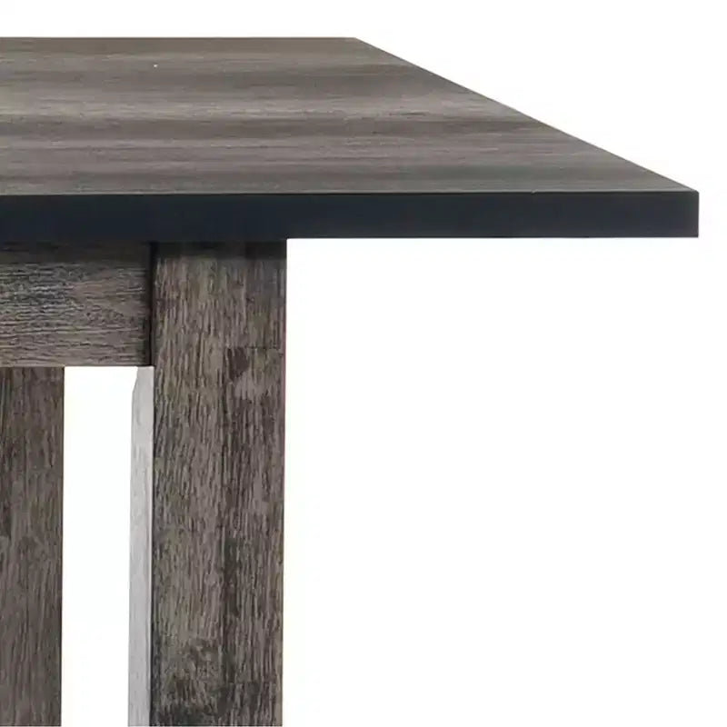 Set da pranzo allungabile quadrato in rovere grigio, 5 pezzi, per 4-6 persone