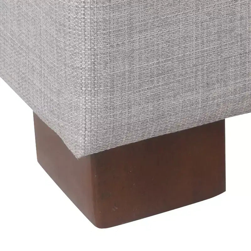 Poggiapiedi contenitore imbottito grigio – 2 posti a sedere