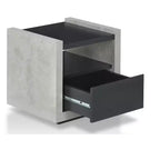 24/7 Shop At Home Tavolino Briggin Industrial Nero: Scaffale, Scorrevoli in Metallo, Struttura in MDF