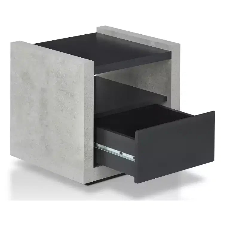 24/7 Shop At Home Tavolino Briggin Industrial Nero: Scaffale, Scorrevoli in Metallo, Struttura in MDF