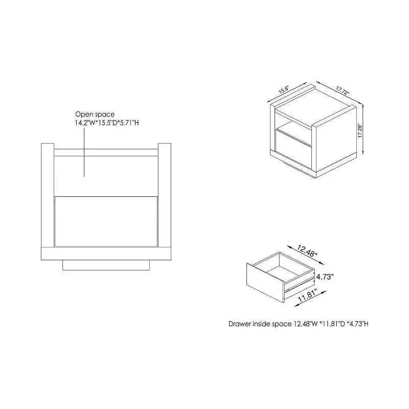 24/7 Shop At Home Tavolino Briggin Industrial Nero: Scaffale, Scorrevoli in Metallo, Struttura in MDF