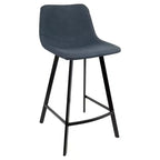 Set di 2 Sgabelli Quadrati Industriali Altezza Bancone, Posti a sedere: 2