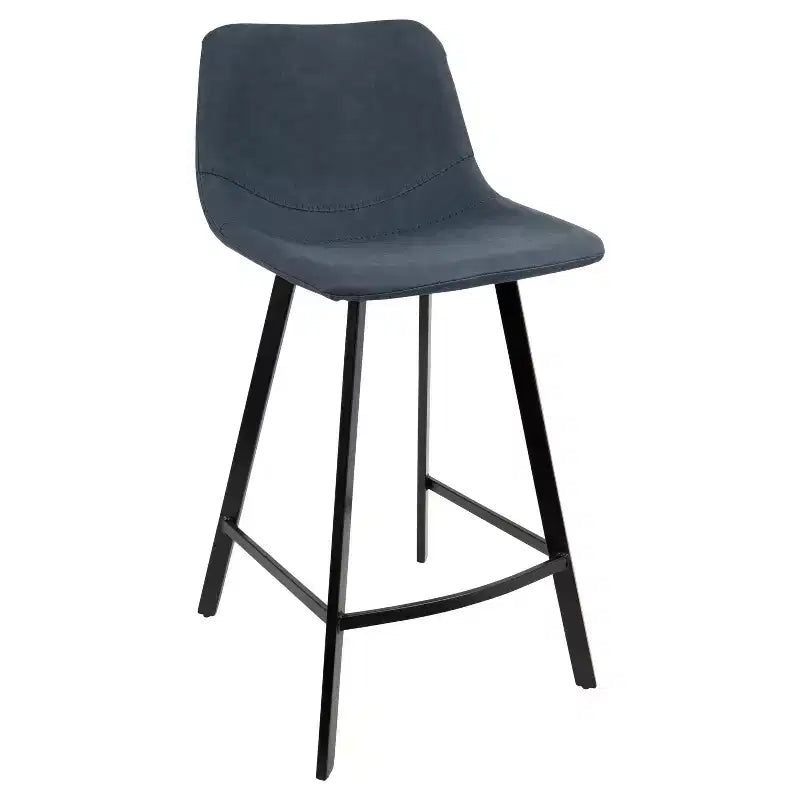 Set di 2 Sgabelli Quadrati Industriali Altezza Bancone, Posti a sedere: 2
