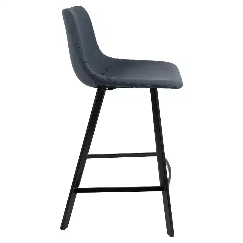 Set di 2 Sgabelli Quadrati Industriali Altezza Bancone, Posti a sedere: 2