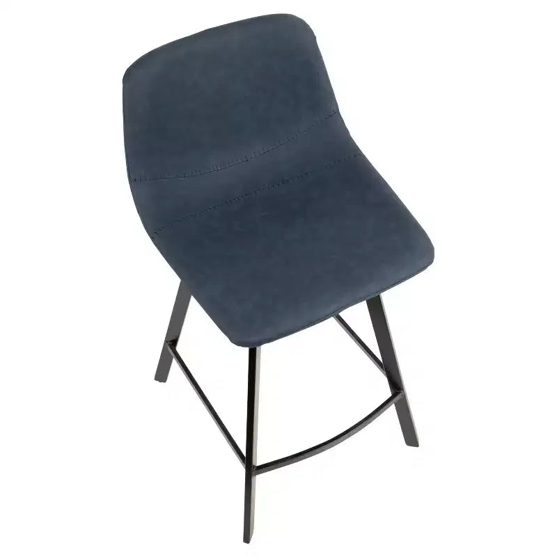 Set di 2 Sgabelli Quadrati Industriali Altezza Bancone, Posti a sedere: 2