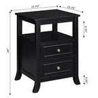 Tavolino quadrato nero / espresso / mogano per 1