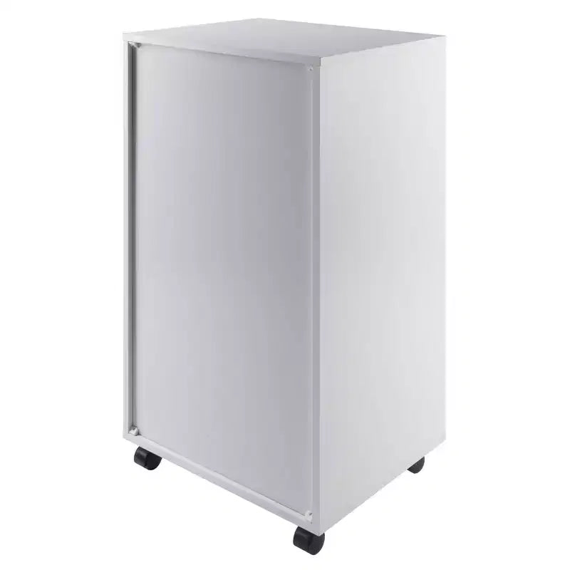 Mobiletto a 7 cassetti con rotelle, nero e bianco