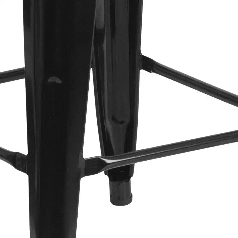 Sgabello da bar senza schienale, con seduta quadrata in legno, altezza 76 cm, 1 posto