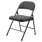Set di 4 sedie pieghevoli imbottite in tessuto, 4 posti (nero/blu/marrone)
