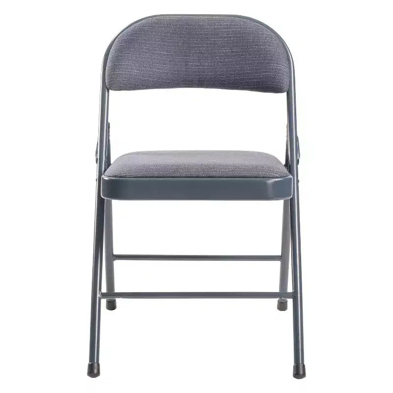 Set di 4 sedie pieghevoli imbottite in tessuto, 4 posti (nero/blu/marrone)