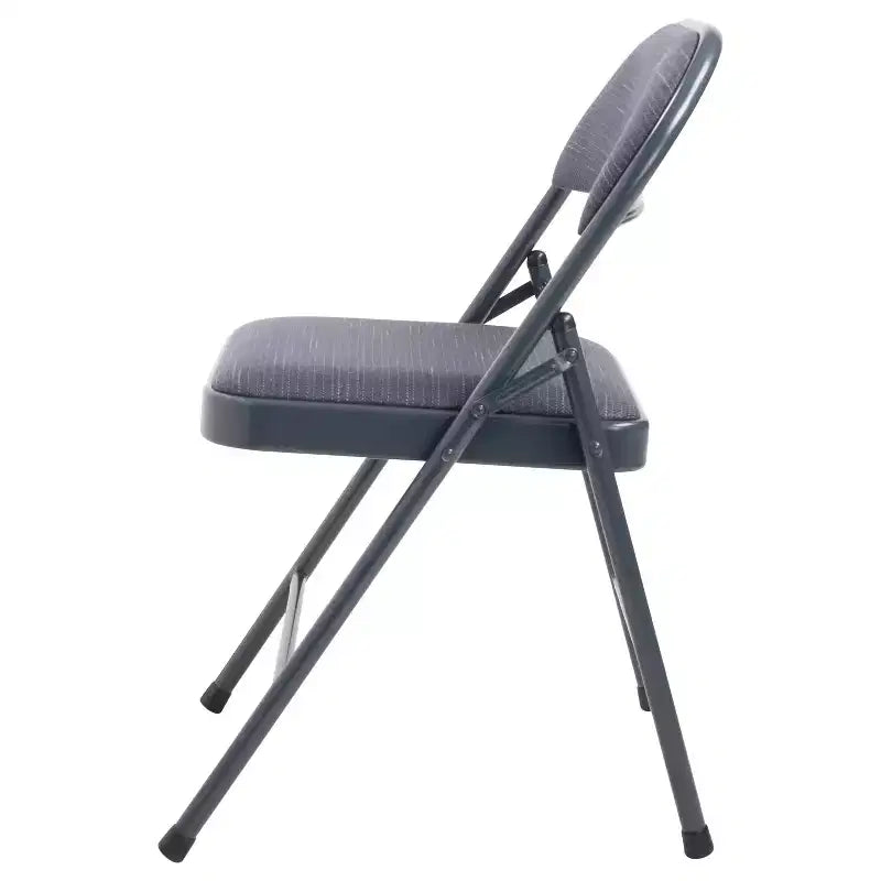 Set di 4 sedie pieghevoli imbottite in tessuto, 4 posti (nero/blu/marrone)