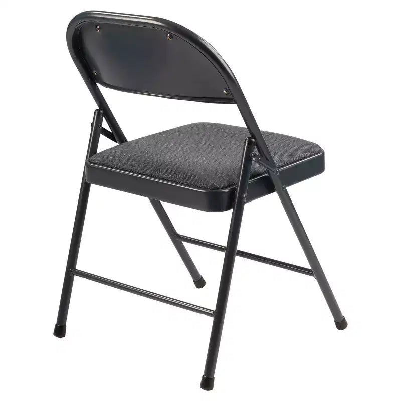 Set di 4 sedie pieghevoli imbottite in tessuto, 4 posti (nero/blu/marrone)