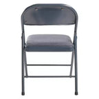 Set di 4 sedie pieghevoli imbottite in tessuto, 4 posti (nero/blu/marrone)