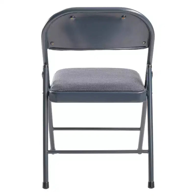 Set di 4 sedie pieghevoli imbottite in tessuto, 4 posti (nero/blu/marrone)