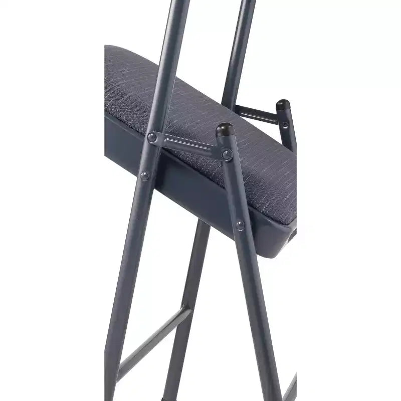 Set di 4 sedie pieghevoli imbottite in tessuto, 4 posti (nero/blu/marrone)