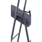 Set di 4 sedie pieghevoli imbottite in tessuto, 4 posti (nero/blu/marrone)