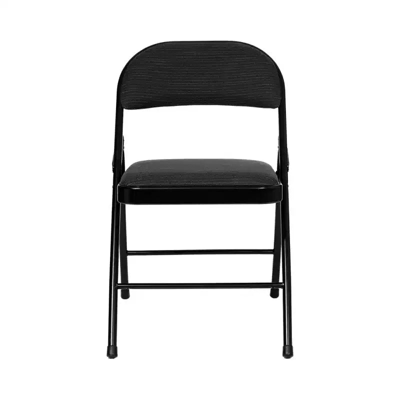 Set di 4 sedie pieghevoli imbottite in tessuto, 4 posti (nero/blu/marrone)