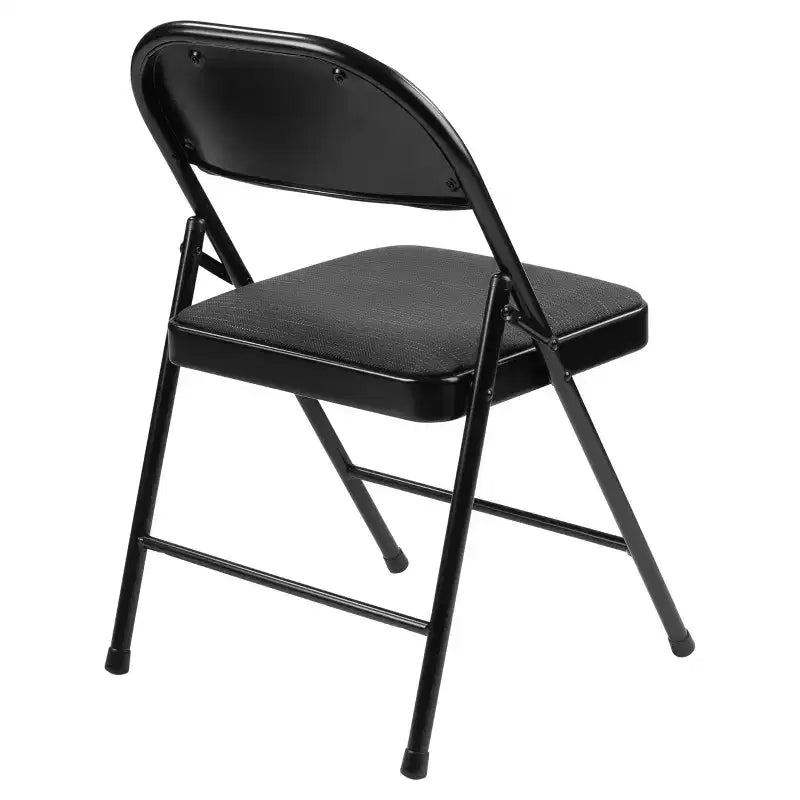 Set di 4 sedie pieghevoli imbottite in tessuto, 4 posti (nero/blu/marrone)