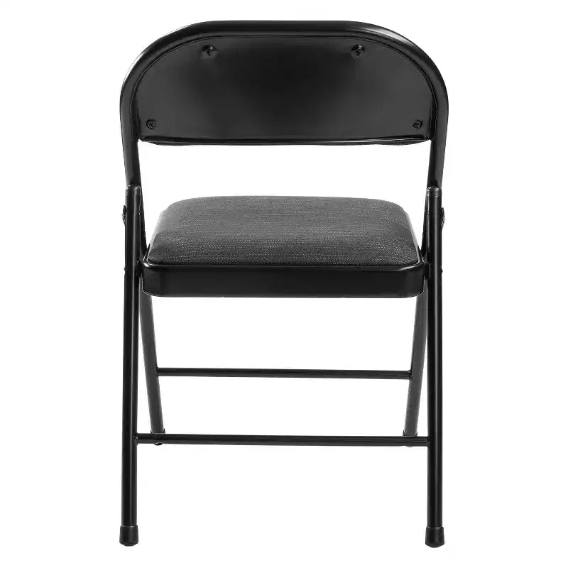 Set di 4 sedie pieghevoli imbottite in tessuto, 4 posti (nero/blu/marrone)